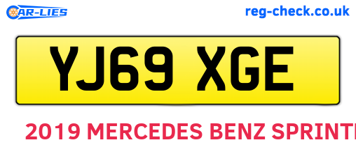 YJ69XGE are the vehicle registration plates.