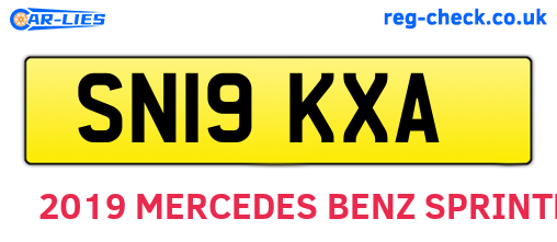 SN19KXA are the vehicle registration plates.