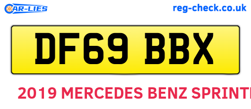 DF69BBX are the vehicle registration plates.