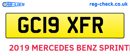 GC19XFR are the vehicle registration plates.