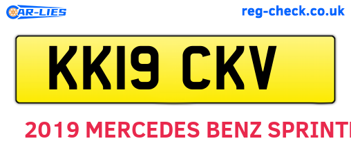 KK19CKV are the vehicle registration plates.