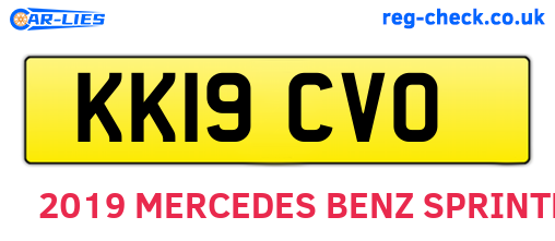 KK19CVO are the vehicle registration plates.