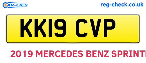 KK19CVP are the vehicle registration plates.