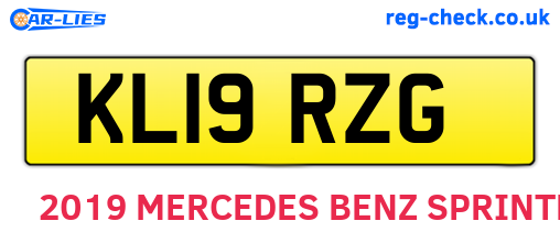 KL19RZG are the vehicle registration plates.