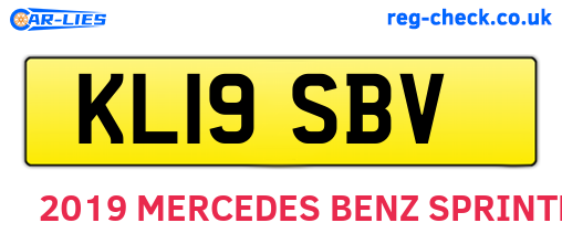 KL19SBV are the vehicle registration plates.