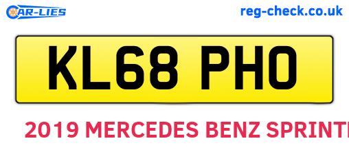 KL68PHO are the vehicle registration plates.