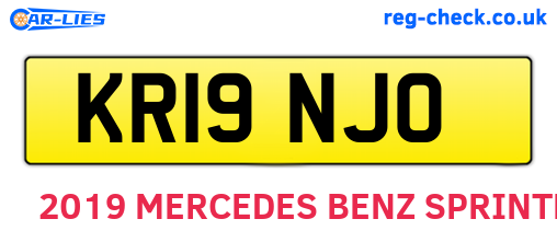 KR19NJO are the vehicle registration plates.