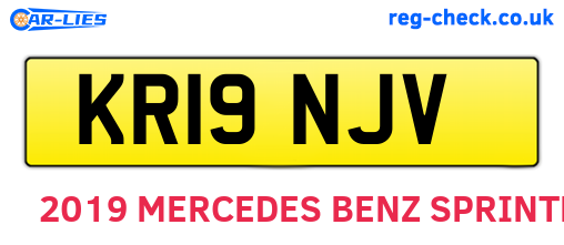 KR19NJV are the vehicle registration plates.