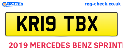 KR19TBX are the vehicle registration plates.