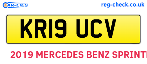 KR19UCV are the vehicle registration plates.