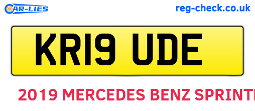 KR19UDE are the vehicle registration plates.