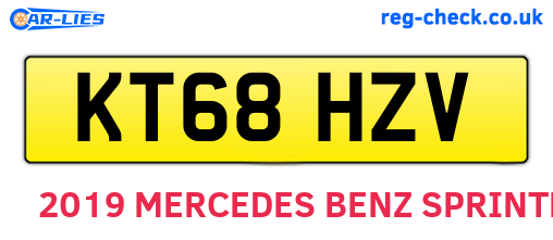 KT68HZV are the vehicle registration plates.