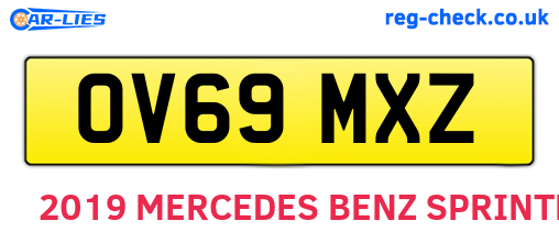 OV69MXZ are the vehicle registration plates.