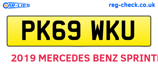 PK69WKU are the vehicle registration plates.