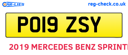 PO19ZSY are the vehicle registration plates.