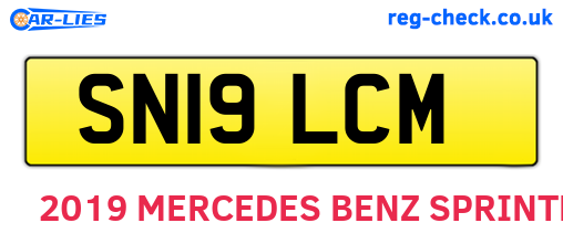 SN19LCM are the vehicle registration plates.