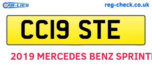CC19STE are the vehicle registration plates.