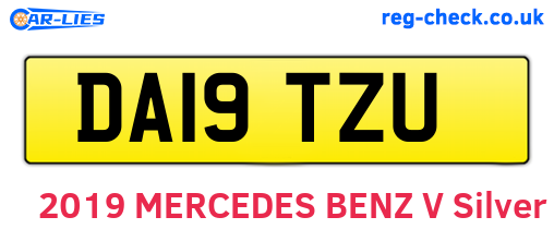DA19TZU are the vehicle registration plates.