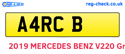 A4RCB are the vehicle registration plates.