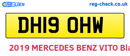 DH19OHW are the vehicle registration plates.