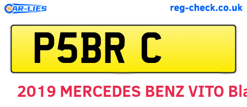 P5BRC are the vehicle registration plates.