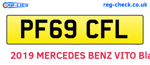 PF69CFL are the vehicle registration plates.