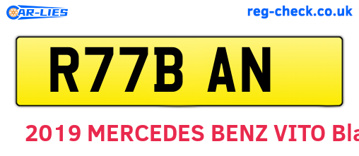 R77BAN are the vehicle registration plates.