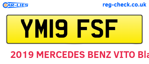 YM19FSF are the vehicle registration plates.