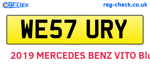 WE57URY are the vehicle registration plates.