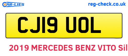 CJ19UOL are the vehicle registration plates.
