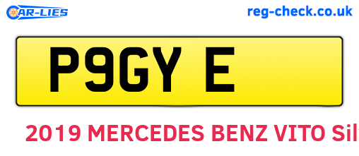 P9GYE are the vehicle registration plates.