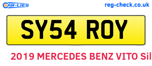 SY54ROY are the vehicle registration plates.