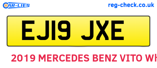 EJ19JXE are the vehicle registration plates.