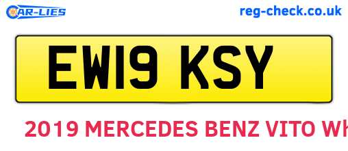 EW19KSY are the vehicle registration plates.