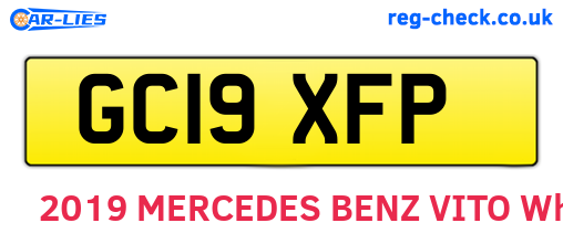 GC19XFP are the vehicle registration plates.