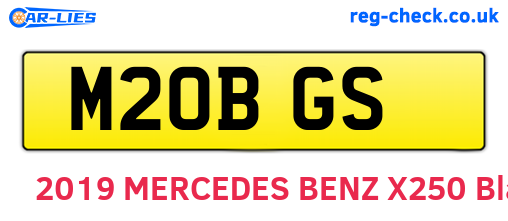 M20BGS are the vehicle registration plates.
