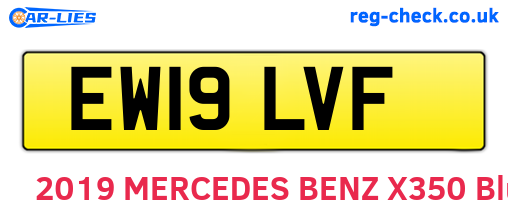 EW19LVF are the vehicle registration plates.