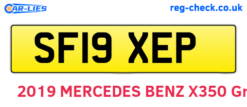 SF19XEP are the vehicle registration plates.