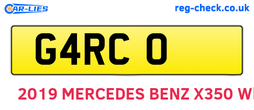 G4RCO are the vehicle registration plates.