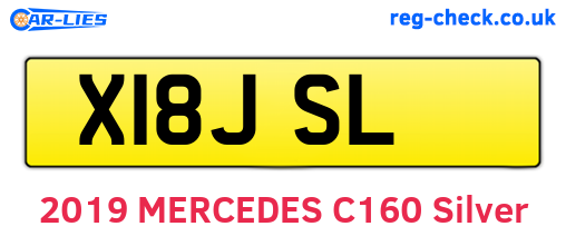 X18JSL are the vehicle registration plates.