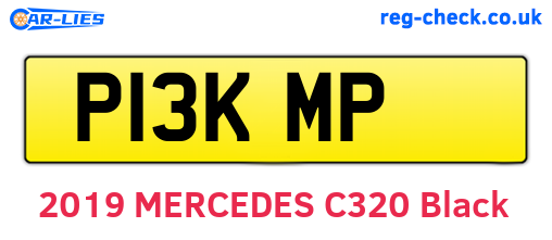 P13KMP are the vehicle registration plates.