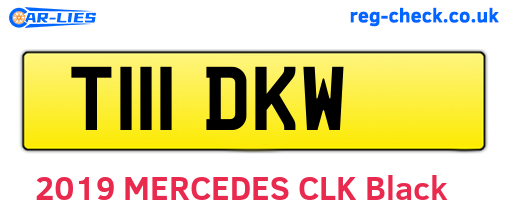 T111DKW are the vehicle registration plates.