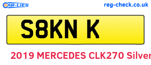 S8KNK are the vehicle registration plates.