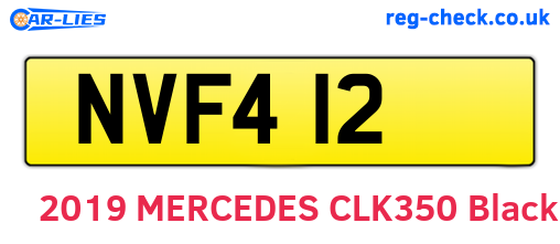 NVF412 are the vehicle registration plates.