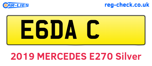E6DAC are the vehicle registration plates.