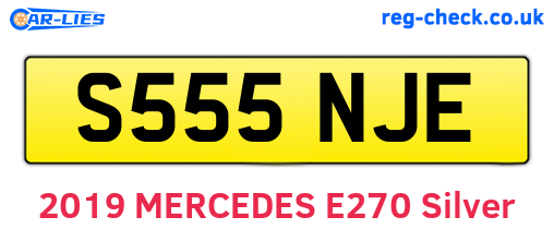 S555NJE are the vehicle registration plates.