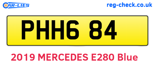 PHH684 are the vehicle registration plates.