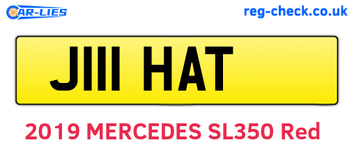 J111HAT are the vehicle registration plates.
