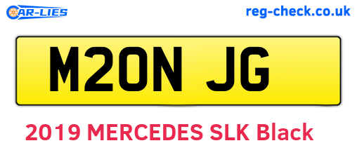 M20NJG are the vehicle registration plates.