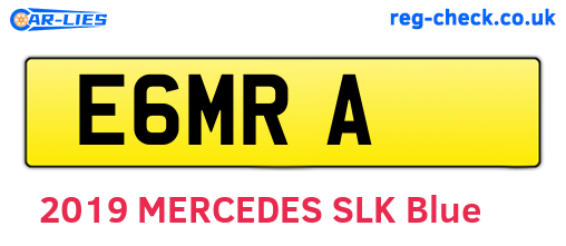 E6MRA are the vehicle registration plates.